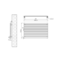 Riace Midnight Black Flat Designer Radiator 630x1000mm Single Panel 2433 BTU