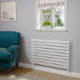 Riace White Flat Designer Radiator 630x1000mm Single Panel 2433 BTU