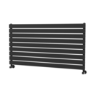 Riace Midnight Black Flat Designer Radiator 630x1200mm Single Panel 2881 BTU