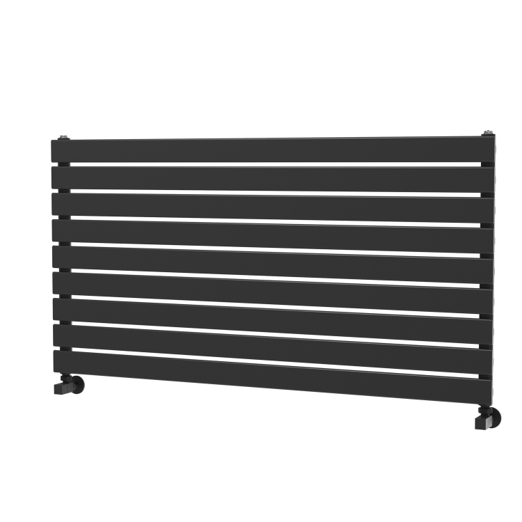 Riace Midnight Black Flat Designer Radiator 630x1200mm Single Panel 2881 BTU
