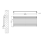 Riace Dark Grey Anthracite Flat Designer Radiator 630x1400mm Single Panel 3331 BTU