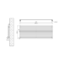 Riace White Flat Designer Radiator 630x1600mm Single Panel 3795 BTU