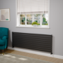 Riace Midnight Black Flat Designer Radiator 630x1800mm Single Panel 4266 BTU