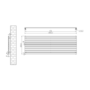 Riace Midnight Black Flat Designer Radiator 630x1800mm Single Panel 4266 BTU