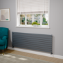 Riace Dark Grey Anthracite Flat Designer Radiator 630x1800mm Single Panel 4266 BTU