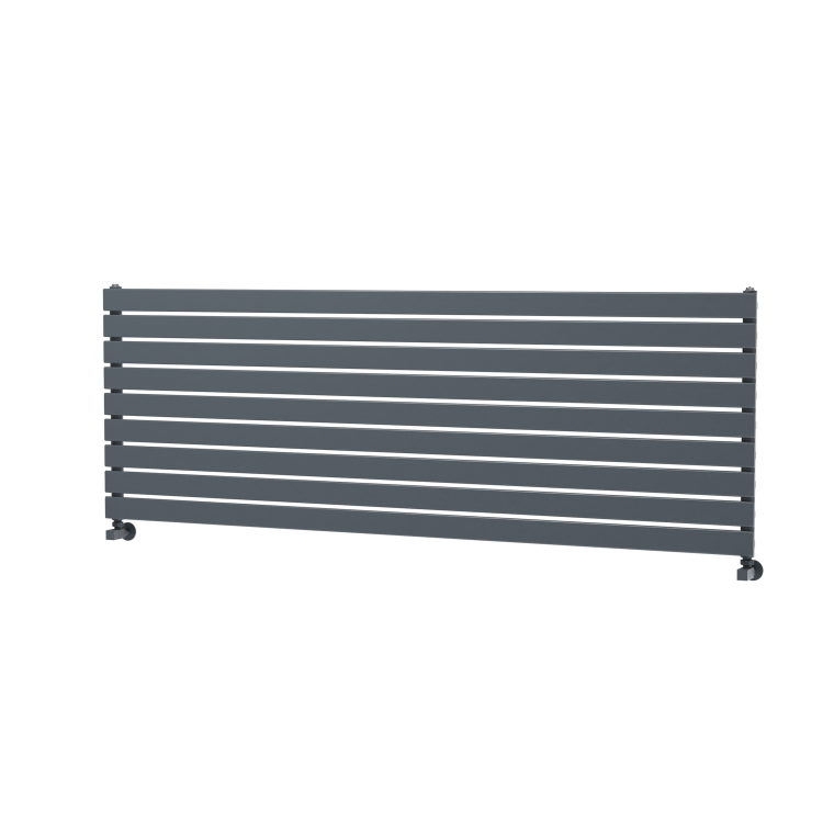 Riace Dark Grey Anthracite Flat Designer Radiator 630x1800mm Single Panel 4266 BTU