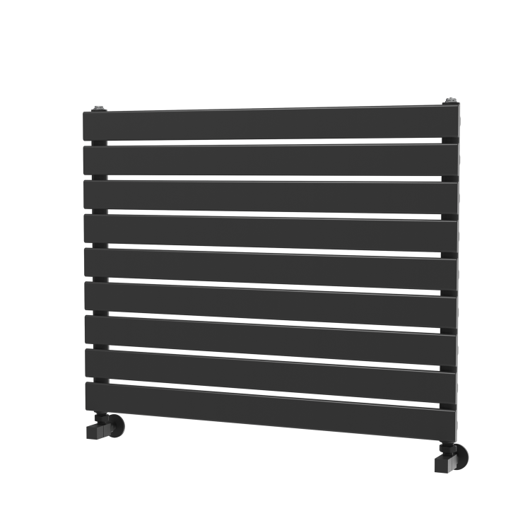 Riace Midnight Black Flat Designer Radiator 630x800mm Single Panel 1990 BTU