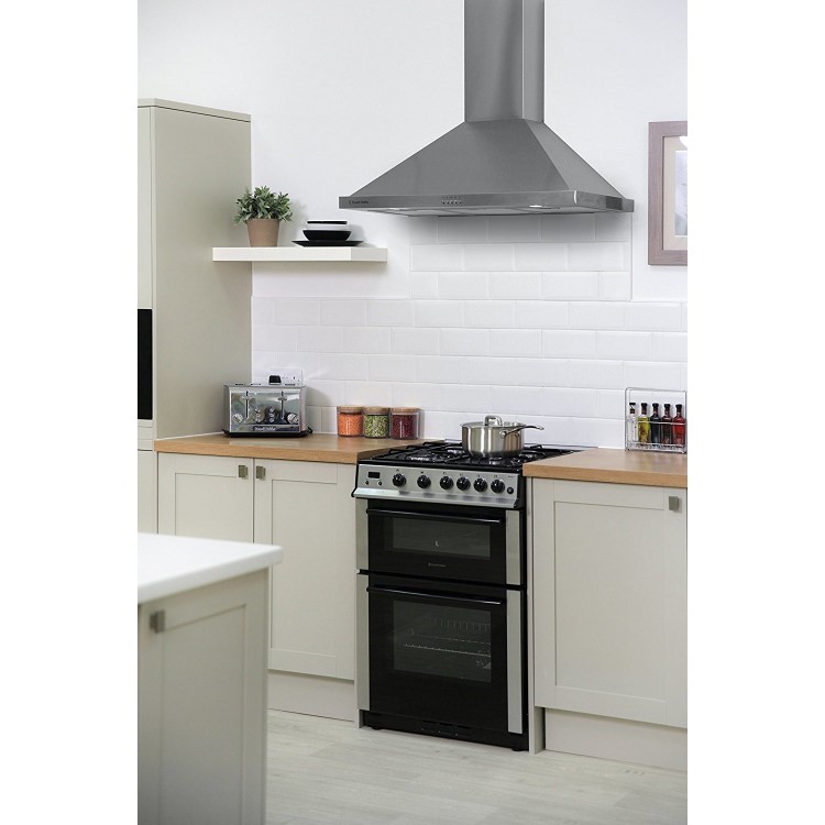 Russell Hobbs RHSCH901SS 90cm Wide Black Chimney Cooker Hood