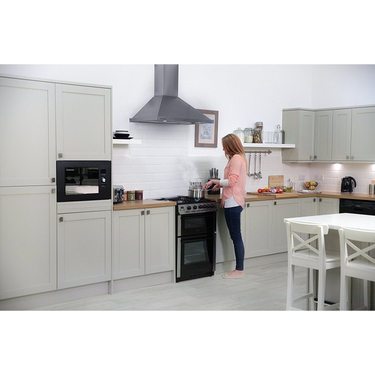Russell Hobbs RHSCH901SS 90cm Wide Black Chimney Cooker Hood