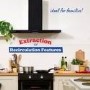 Russell Hobbs 90cm Chimney Cooker Hood - Black