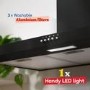 Russell Hobbs 90cm Chimney Cooker Hood - Black