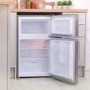 GRADE A2 - Russell Hobbs RHUCFF50SS Under Counter Top Mount Freestanding Fridge Freezer - Stainless Steel