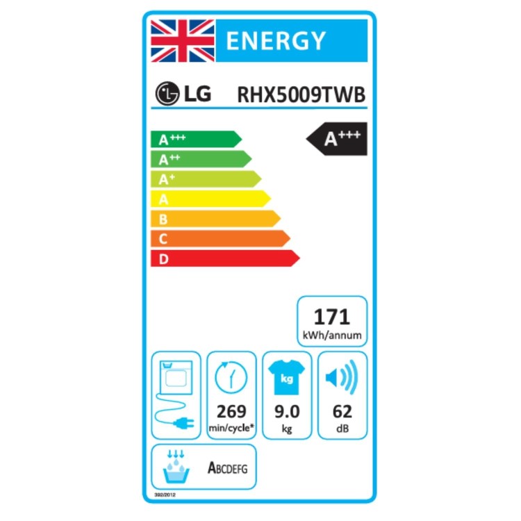 LG Series 5 9kg Heat Pump Tumble Dryer - White