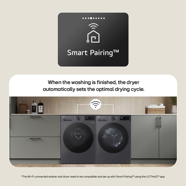 LG Series 5 9kg Heat Pump Tumble Dryer - White