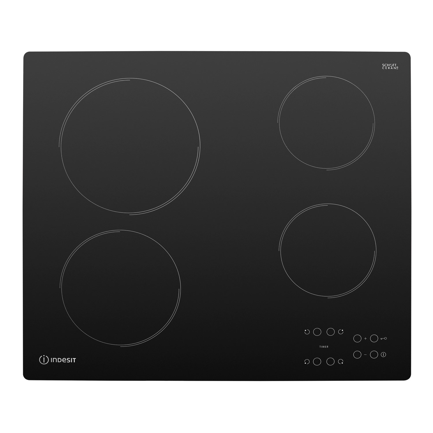 Refurbished Indesit RI161C 58cm Touch Control Ceramic Hob Black