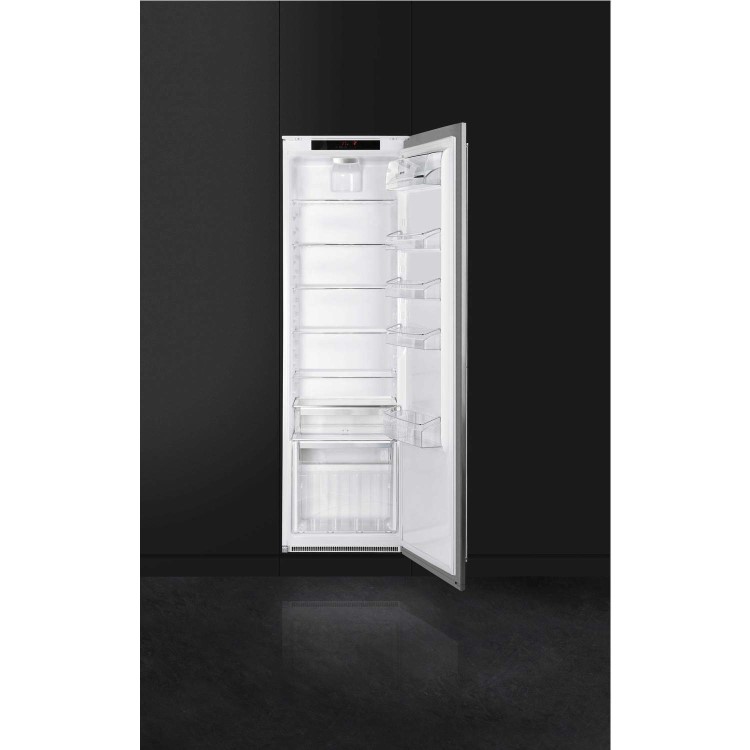 Smeg RI360RX Classic 54cm Wide Integrated In-Column Larder Fridge - Stainless Steel