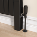Riace Black Designer Radiator Feet -Suitable for Flat Double Panel Radiator