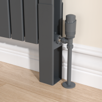 Riace Anthracite Designer Radiator Feet -Suitable for Flat Double Panel Radiator