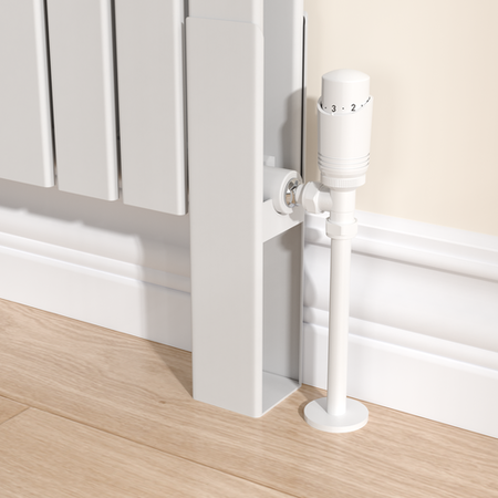 Riace White Designer Radiator Feet -Suitable for Flat Double Panel ...