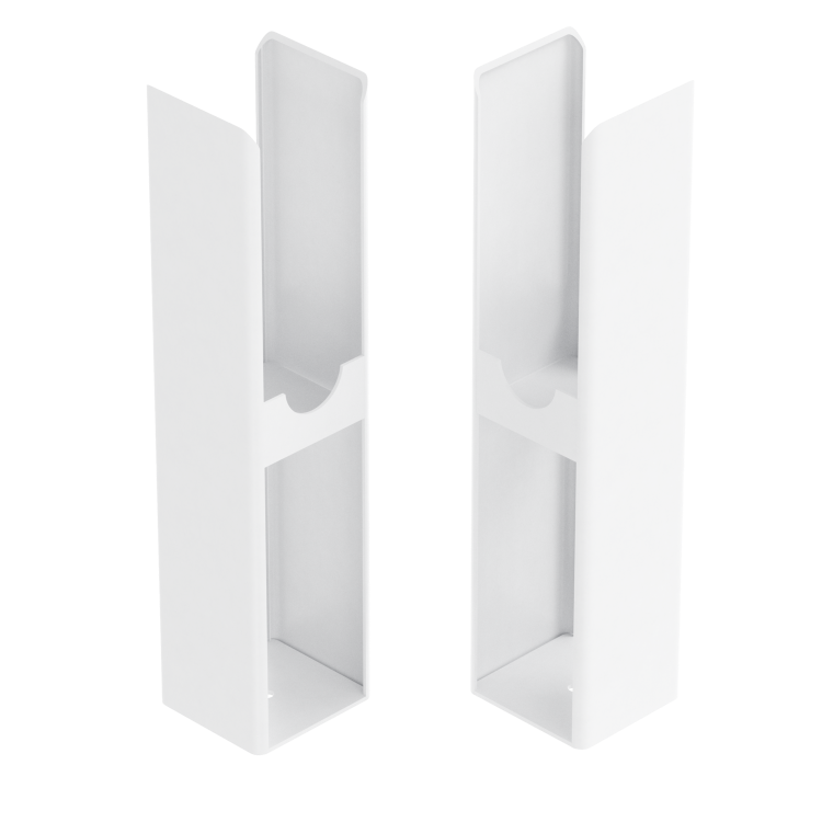 Riace White Designer Radiator Feet -Suitable for Flat Double Panel Radiator