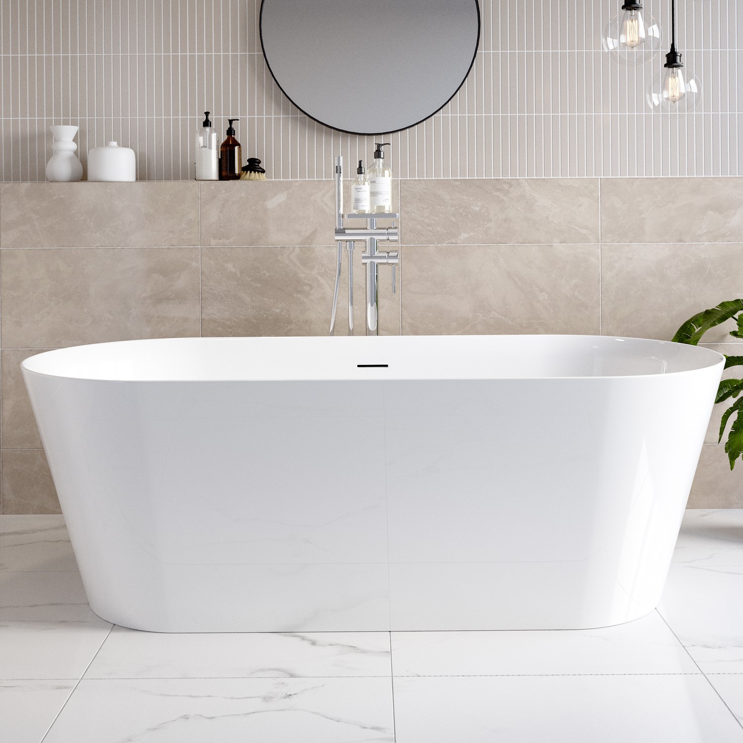 Riley Freestanding Double Ended Bath 1650 X 740Mm DM938B-1650T