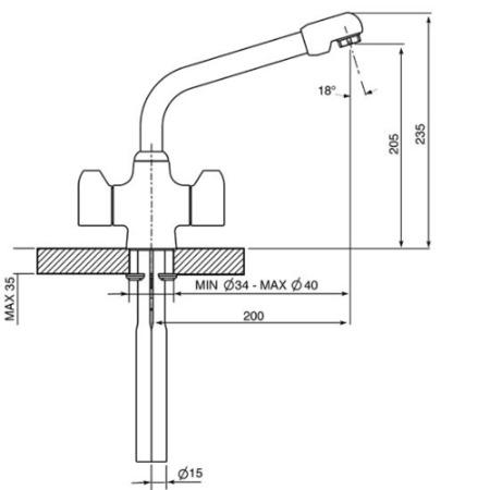 Smeg RIMINI-2 Dual Flow Mixer Tap