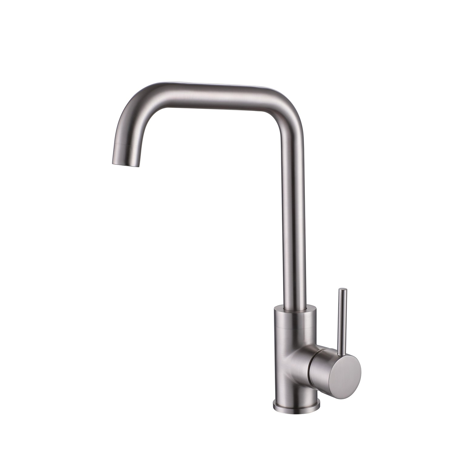 Reginox Brushed Nickel Single Lever U-spout Kitchen Mixer Tap - Rion