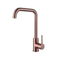 Reginox Brushed Copper Single Lever U-spout Kitchen Mixer Tap - Rion