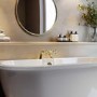 Brushed Brass Traditional Bath Filler - Ripley