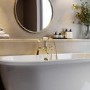 Brushed Brass Traditional Bath Shower Mixer - Ripley
