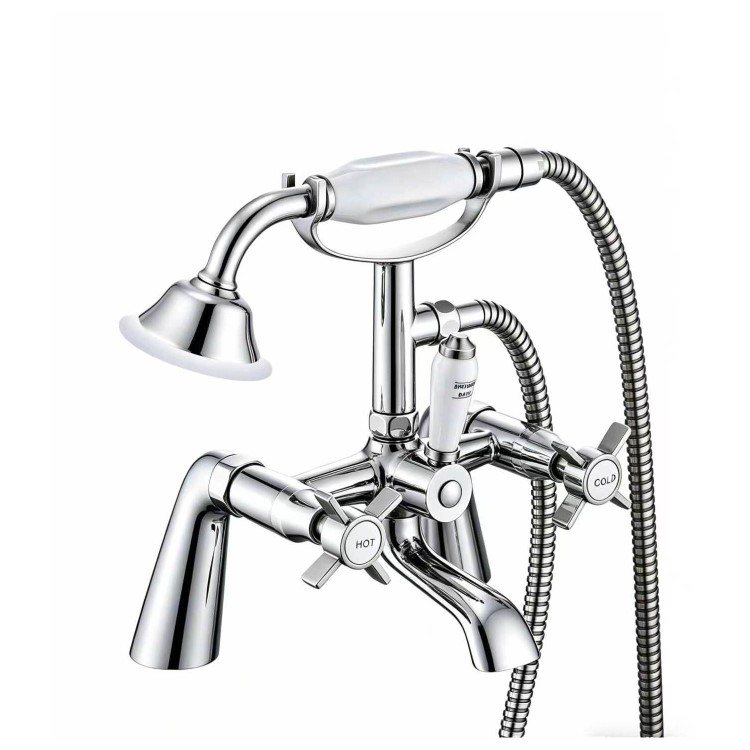 Chrome Traditional Bath Shower Mixer - Ripley