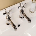 RIPCHPLLAR Chrome Crosshead Basin Pillar Taps - Ripley
