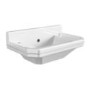 White Wall Hung Cloakroom Basin with 2 Tap Holes 506mm - Ripley