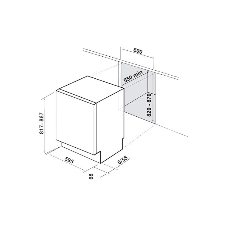 NordMende RIUL141INMAPLUS 60cm Wide Integrated Under Counter Larder Fridge - White