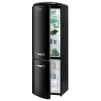 Gorenje RK60359OBK-L Retro Style Freestanding Fridge Freezer Left Hand Hinge Black