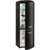 Gorenje RK60359OBK Retro Style Freestanding Fridge Freezer Right Hand Hinge Black