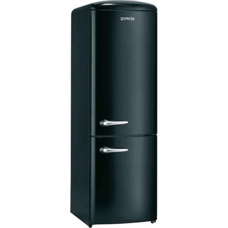 Gorenje RK60359OBK Retro Style Freestanding Fridge Freezer Right Hand Hinge Black