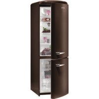 Gorenje RK60359OCH Retro Style Freestanding Fridge Freezer Right Hand Hinge Dark Chocolate