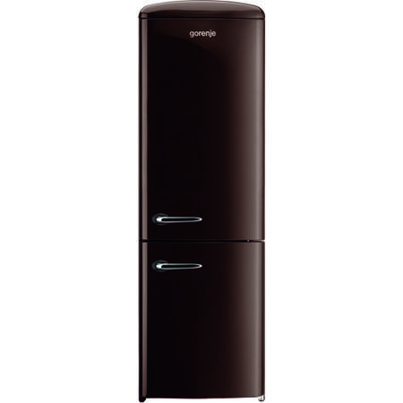 Gorenje RK60359OCH Retro Style Freestanding Fridge Freezer Right Hand Hinge Dark Chocolate