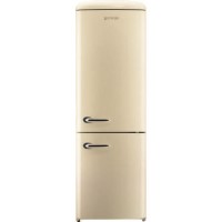 GRADE A3 - Heavy cosmetic damage - Gorenje RK60359OC-L Retro Style Freestanding Fridge Freezer Right Hand Hinge Cream
