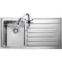 Rangemaster Rockford Single Bowl Right Hand Drainer Stainless Steel Chrome Kitchen Sink