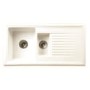 GRADE A3 - Reginox RL301CW 1.5 Bowl Reversible Inset Ceramic Sink White