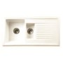 GRADE A1 - Reginox RL301CW 1.5 Bowl Reversible Inset Ceramic Sink White