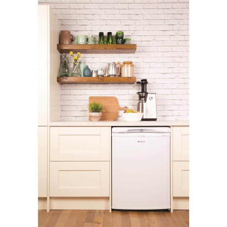 GRADE A2 - Hotpoint RLA36P Future Freestanding Under Counter Fridge with Microban -Global White