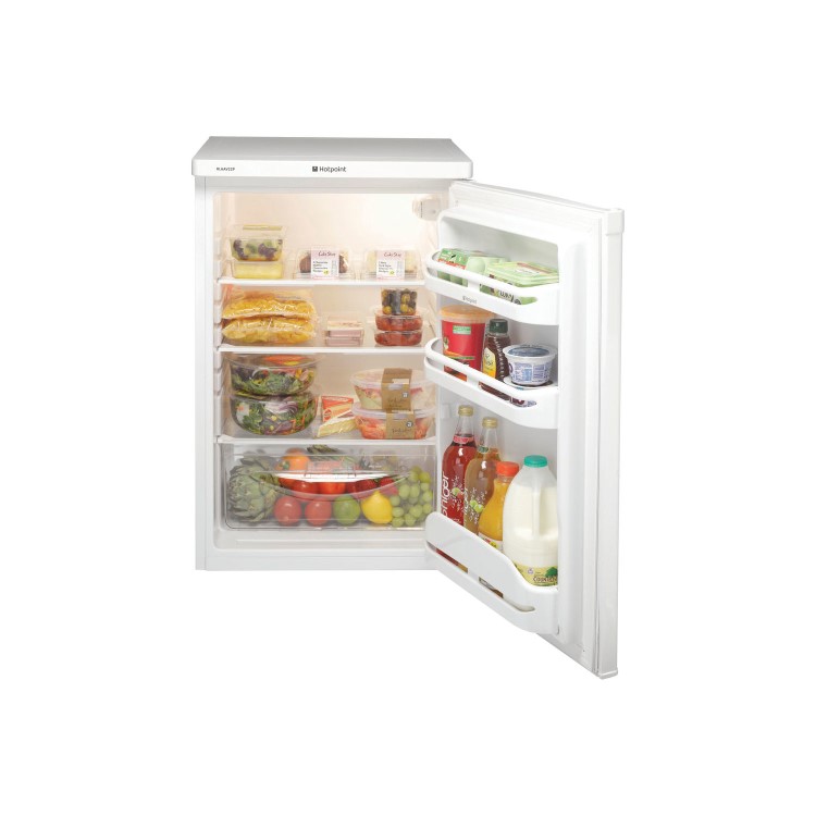 GRADE A2 - Hotpoint RLAAV22P 55cm Wide Under Counter Freestanding Fridge - Polar White