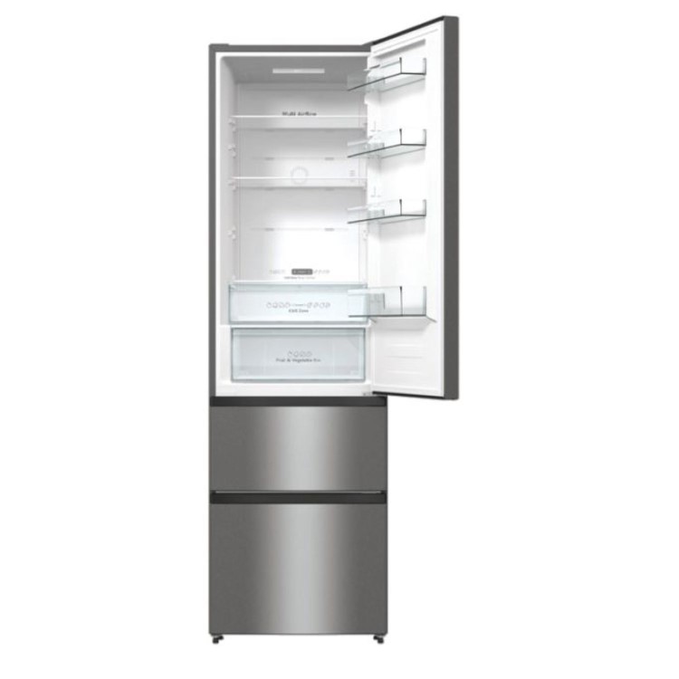 Hisense 368 Litre 60/40 Freestanding Fridge Freezer - Stainless Steel