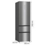 Hisense 368 Litre 60/40 Freestanding Fridge Freezer - Stainless Steel