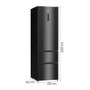 Hisense 368 Litre 60/40 Freestanding Fridge Freezer - Black