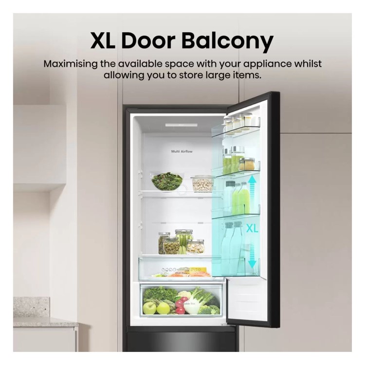 Hisense 368 Litre 60/40 Freestanding Fridge Freezer - Black