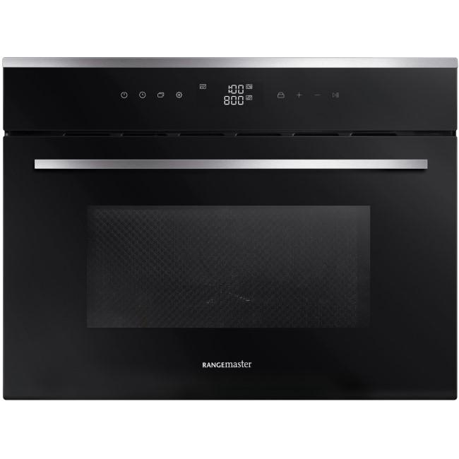 GRADE A2 - Rangemaster RMB45MCBLSS 45cm Built-in Microwave Combination Oven